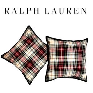 Ralph Lauren Set of 2 Tartan Plaid Pillows